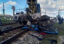 Accident feroviar în Turceni. Victimă încarcerată