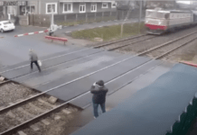 Video: Femeie lovită în plin de un tren în județul Ilfov