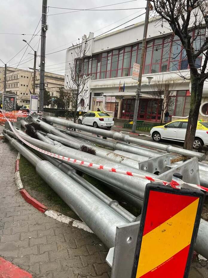 stâlpi retea troleibuze