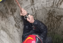 Salvat de pompieri după ce a căzut într-o fântână adâncă de 10 metri