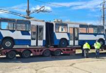 Troleibuz din Tg-Jiu, expus la Muzeul Transportului Public Troleibuz Tg-Jiu