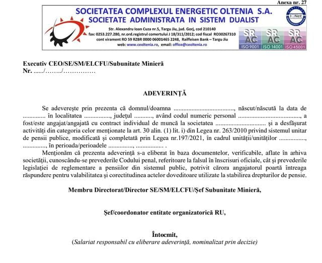 adeverinta ceo Adeverință CEO