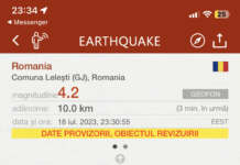 Un nou cutremur bagă sperieții în gorjeni