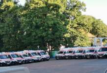 Video: Imagini de colecție cu marșul ambulanțelor prin Tg-Jiu