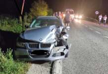 Accident în Cîlnic între un BMW și un microbuz