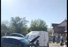 Accident cu 5 mașini la Plopșoru. 10 persoane implicare în accident