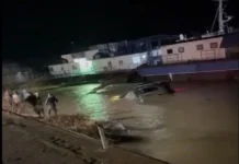 S-a urcat în mașina unui prieten, deși nu știa să conducă. A plonjat în Dunăre