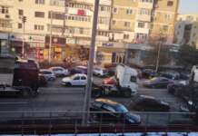 Video Tg-Jiu: Protestul camionagiilor blochează orașul