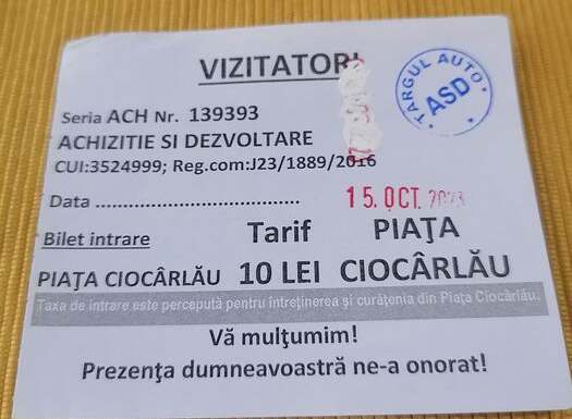 tichet targ auto