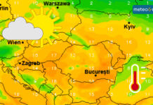 Temperaturi de până la 20°C, apoi răcire