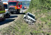 Foto: accident în zona Castrului Roman