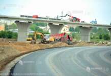 Incident pe șantierul Drumului Expres: un tânăr de 26 de ani a căzut de pe un pod în construcție