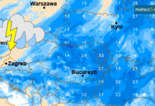 Avertizare meteo pentru averse torențiale, descărcări electrice, grindină și vijelii, începând de joi, 13 iunie, până vineri, 14 iunie