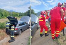 Accident rutier pe Valea Cernei: intervenție de urgență a pompierilor și echipajelor medicale