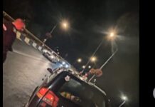 Accident pe pasarela din Tg-Jiu. Șoferul a fugit