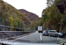 Un nou accident pe Defileul Jiului