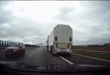 Video: Șofer de 85 de ani, surprins pe contrasens pe autostradă