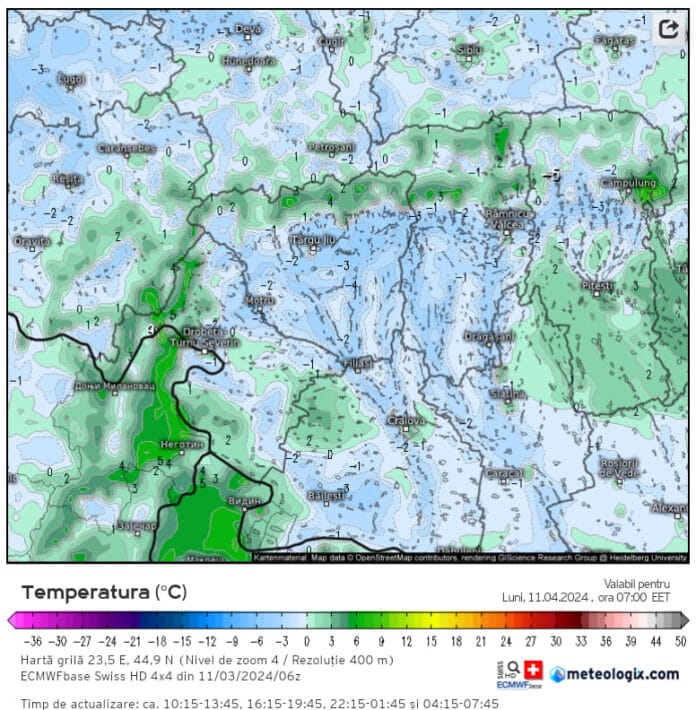 harta temperaturi gorj