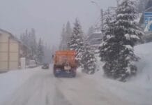 Viscol puternic în zona montană a județului Gorj: Intervenții continue pentru menținerea circulației pe DN 67C Rânca, viscol, munte