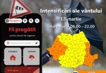 Avertizare de vânt puternic: Rafale de până la 85 km/h în 14 județe din țară Avertizare de vânt puternic