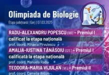 Elevii Colegiului Național „Tudor Vladimirescu” din Târgu Jiu, premiați la Olimpiada Județeană de Biologie Elevii Colegiului Național „Tudor Vladimirescu” din Târgu Jiu, premiați la Olimpiada Județeană de Biologie