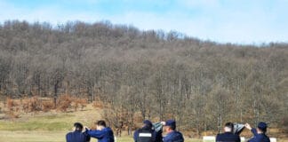 antrenamente de tragere în poligonul Preajba Mare