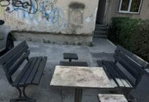 Băncile din zona 23 August, bl. 96, „securizate” cu vaselină! O locatară supărată a declarat război liniștii publice