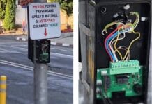 Un tânăr în stare bizară distruge semaforul chiar în fața Primăriei – Imaginile surprinse de camere te vor lăsa fără cuvinte!