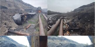 Alunecare de teren la Cariera Tismana