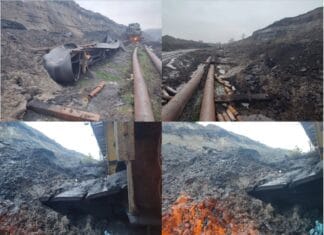 Alunecare de teren la Cariera Tismana