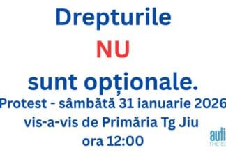 Părinții copiilor cu nevoi speciale protestează în fața Primăriei Târgu Jiu Părinții copiilor cu nevoi speciale protestează în fața Primăriei Târgu Jiu