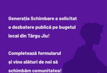Dezbatere publică pentru bugetul din Târgu Jiu: inițiativă civică lansată de Asociația Generația Schimbare