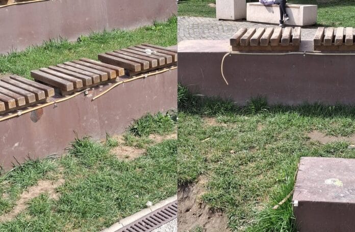 ârgu Jiu: Parcul „Tudor Vladimirescu”, reabilitat pe hârtie, degradat în realitate. Critici dure la adresa administrației locale privind lucrările „de mântuială”