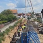 Imagini de pe șantierul care va transforma traficul din Târgu Jiu. Ce se întâmplă acum la pasajul Ana Ipătescu