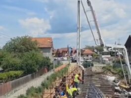Imagini de pe șantierul care va transforma traficul din Târgu Jiu. Ce se întâmplă acum la pasajul Ana Ipătescu
