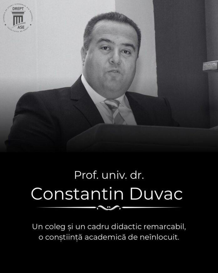 Programul funeraliilor profesorului Constantin Duvac: când va fi condus pe ultimul drum reputatul jurist gorjean