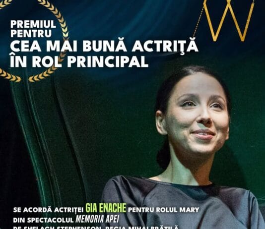 Actrița Gia Enache, de la Teatrul Dramatic „Elvira Godeanu” din Târgu Jiu, premiată