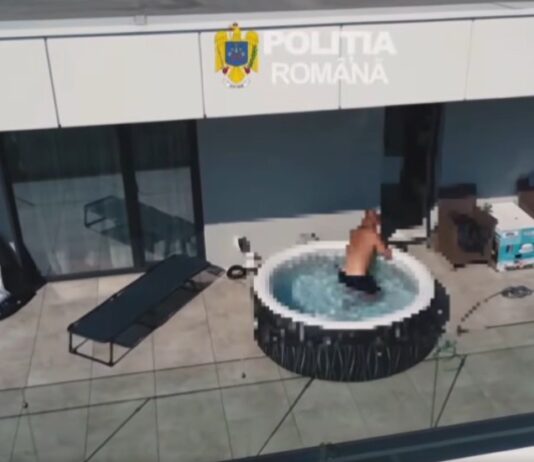 VIDEO | Urmărit internațional pentru trafic de droguri, săltat de mascați direct din piscină.