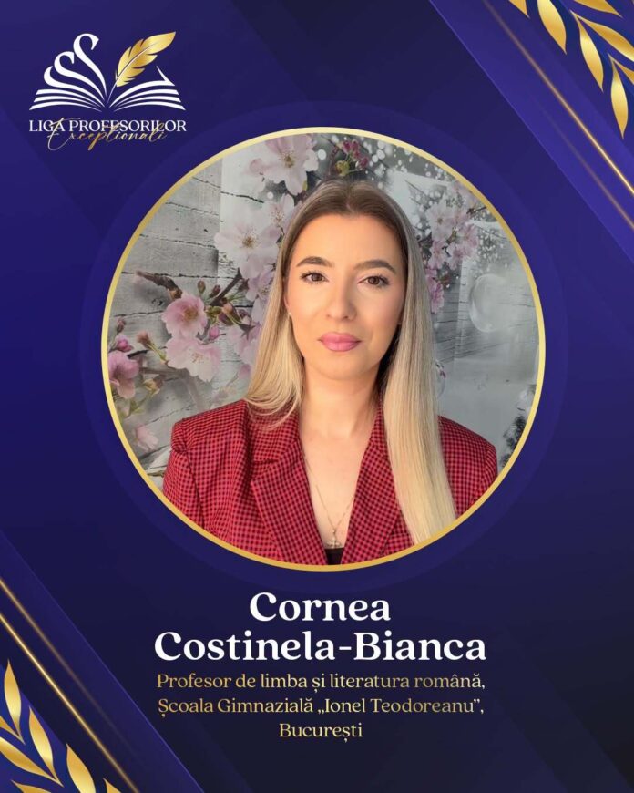 Costinela-Bianca Cornea Profesoară originară din Gorj, în topul celor mai buni dascăli din România