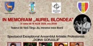 Spectacol „In Memoriam Aurel Blondea”, la Târgu Jiu. Intrarea este liberă la evenimentul dedicat promovării folclorului gorjenesc
