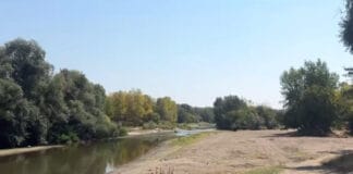 Râul Jiu, la unul dintre cele mai scăzute niveluri din ultimul secol. La Filiași, apa a coborât la -18 centimetri