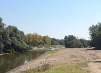 Râul Jiu, la unul dintre cele mai scăzute niveluri din ultimul secol. La Filiași, apa a coborât la -18 centimetri